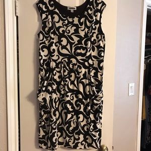 Black and White Jersey Stretch Dress